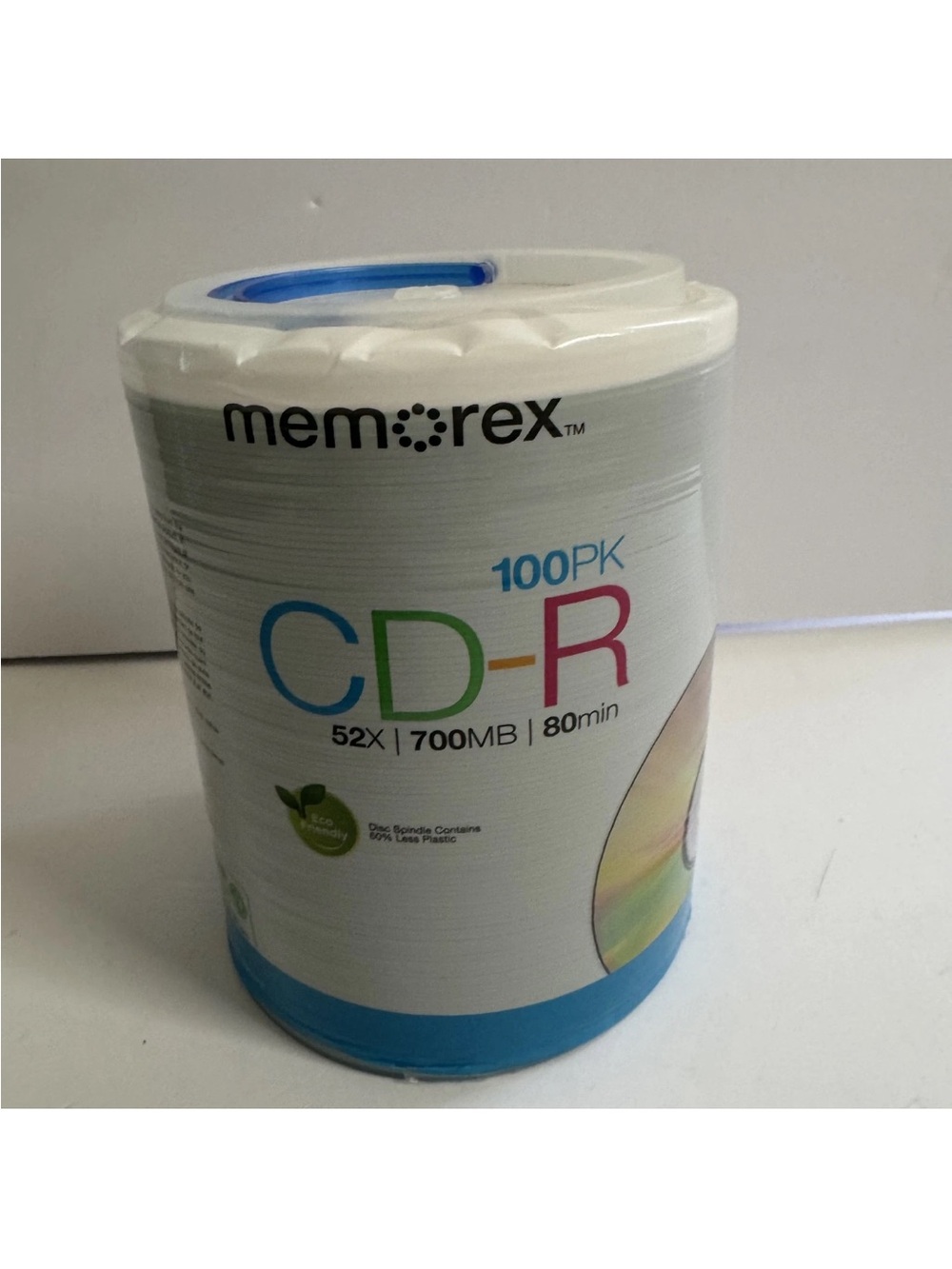Memorex 100PK CD-R 52X 700MB 80min Eco Friendly 60% Less Plastic New Sealed